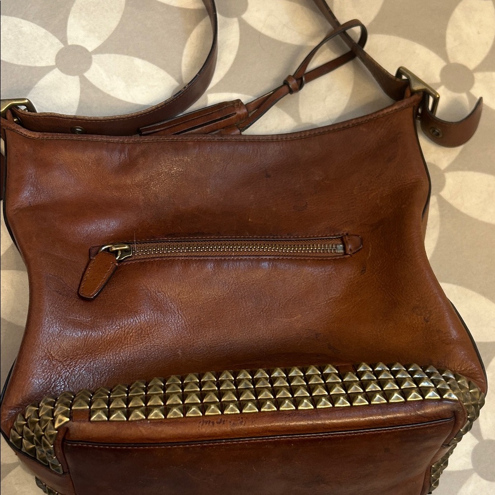 Coach VINTAGE Dark Brown Leather Shoulder Bag - Picture 6 of 13